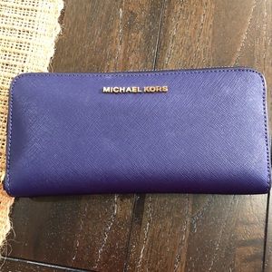 Blue Michael Kors Wallet